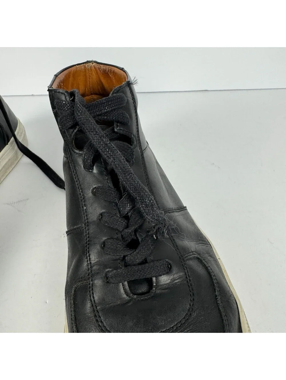 Beckett Simonon Garcia High Top Mens Size 11 Black Leather Sneakers Shoes